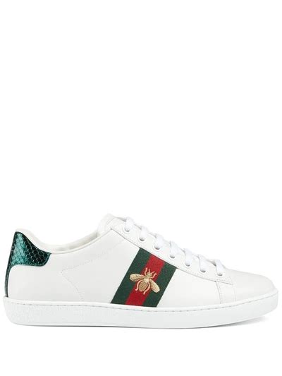 snake embroidery gucci|Gucci ace watersnake trim.